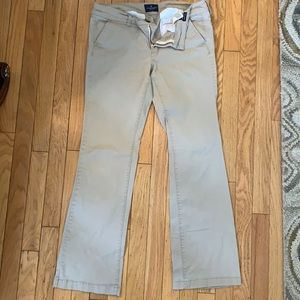 AE kick boot khaki pants